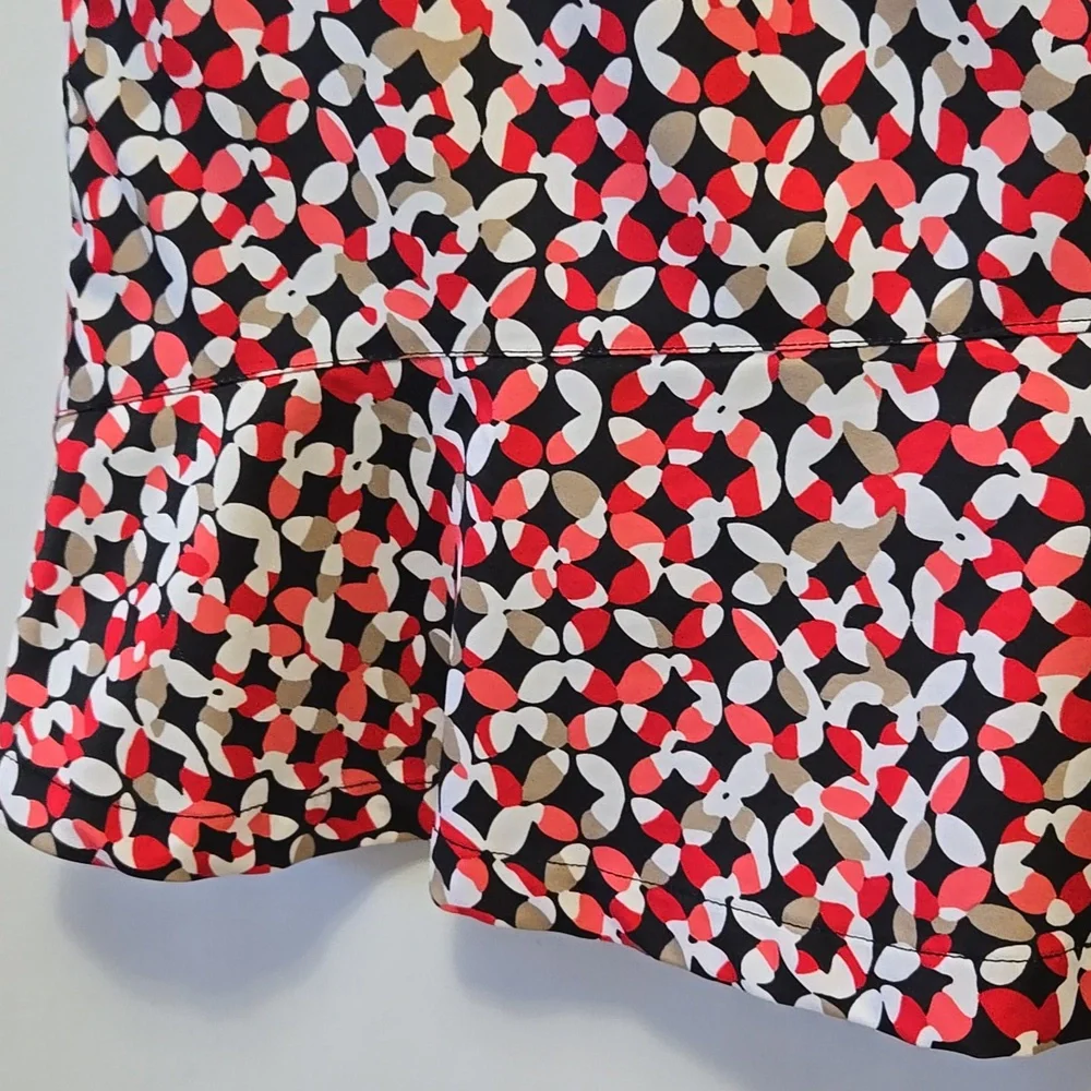 Tail Abstract Floral Print Golf Skort‎ Size 8 White Label Pickleball Tennis Prep